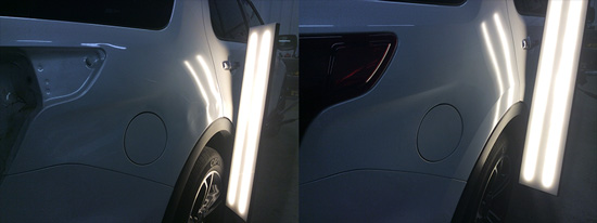 dent and crease repair, before and after